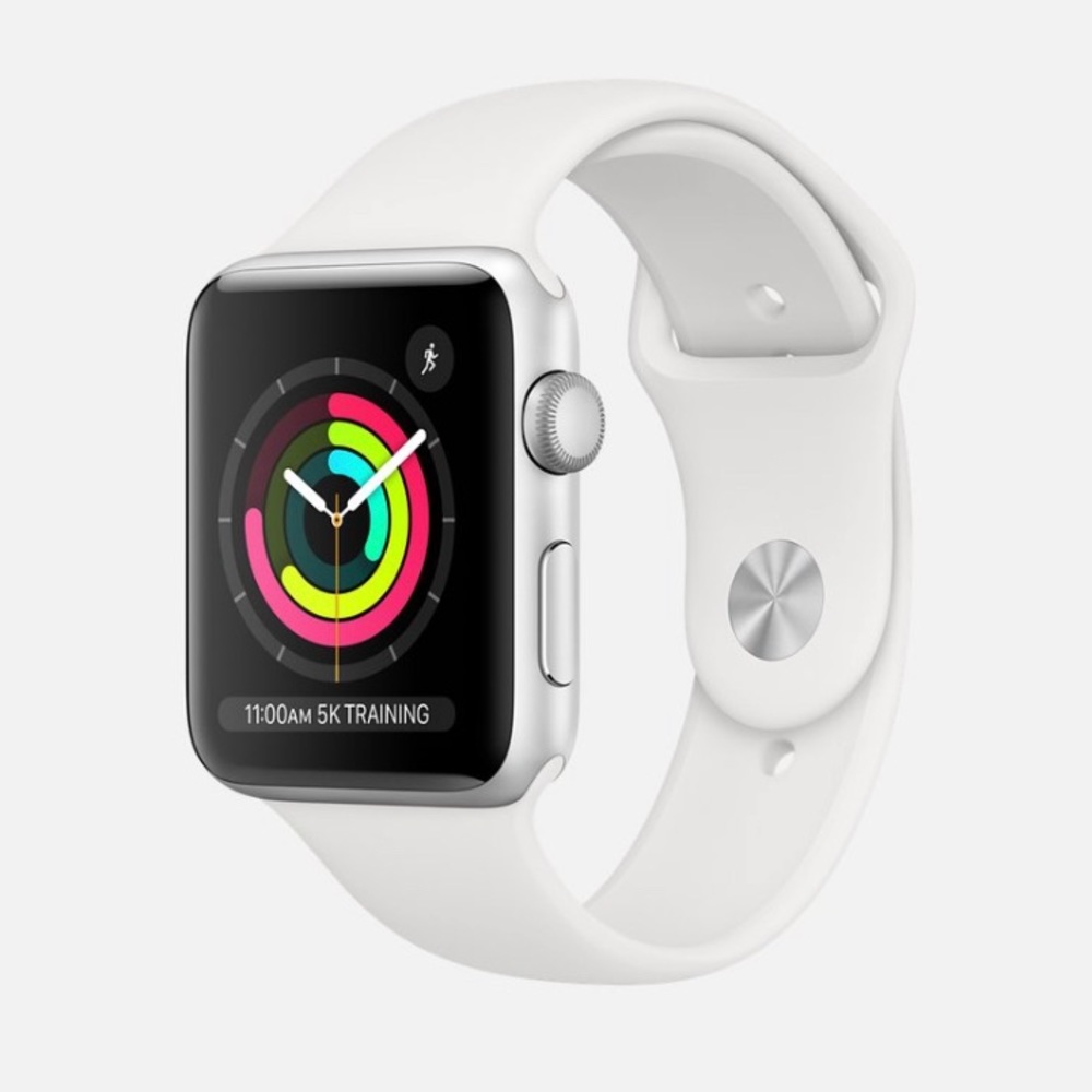 Apple Watch 3 Series Smartwatch 38mm Silver Aluminum Case with Bands